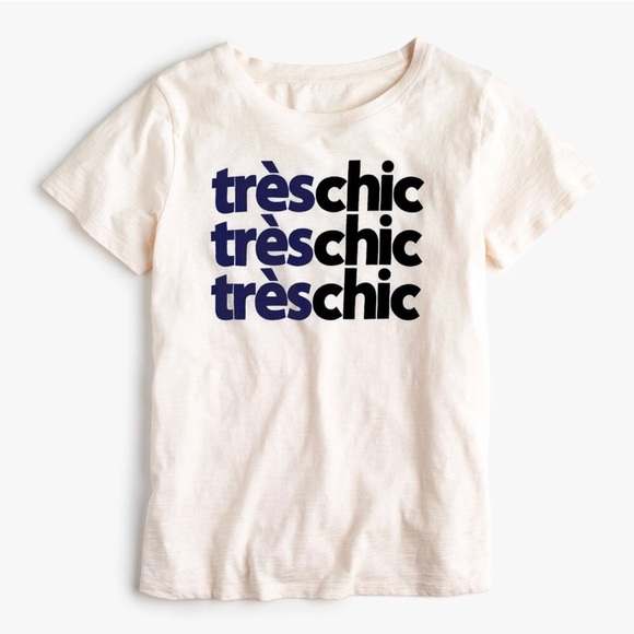 J. Crew Tops - J Crew Tre Chic Graphic T Shirt